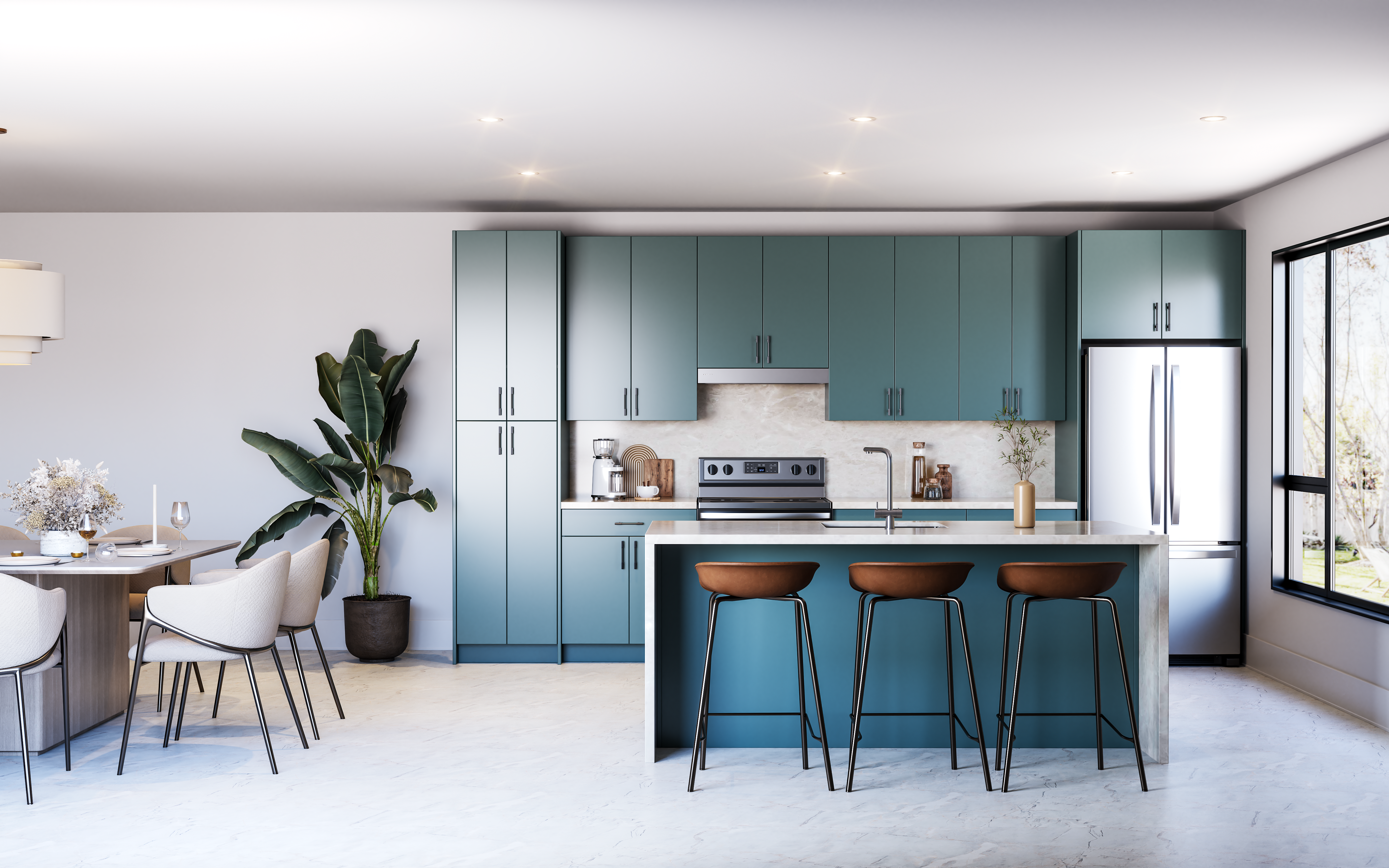 Euro Slab - Sagebrush kitchen